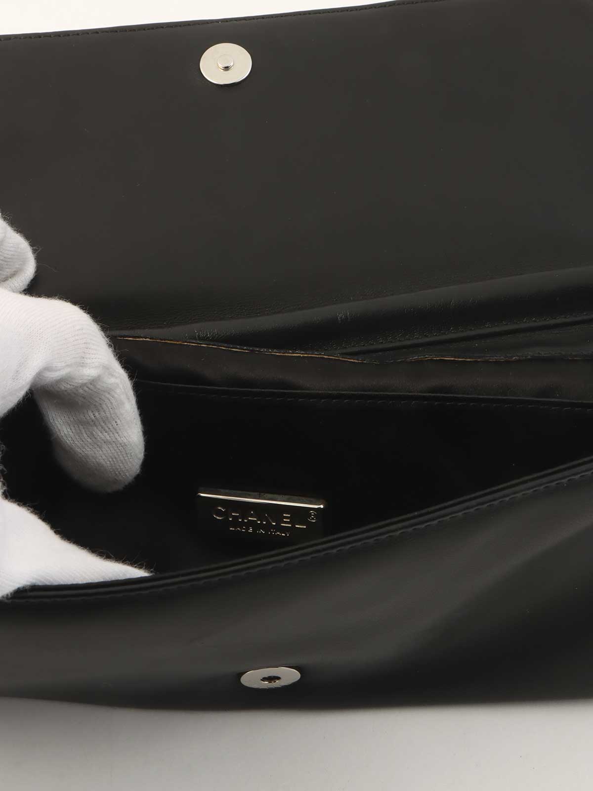 2010 Butterfly Matelasse Chain Shoulder Bag in Black