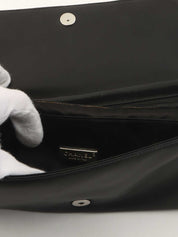 2010 Butterfly Matelasse Chain Shoulder Bag in Black