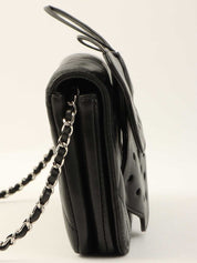 2010 Butterfly Matelasse Chain Shoulder Bag in Black