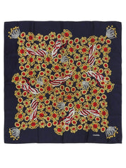 グリポワジュエリーパターンスカーフ ダークネイビー/マルチ