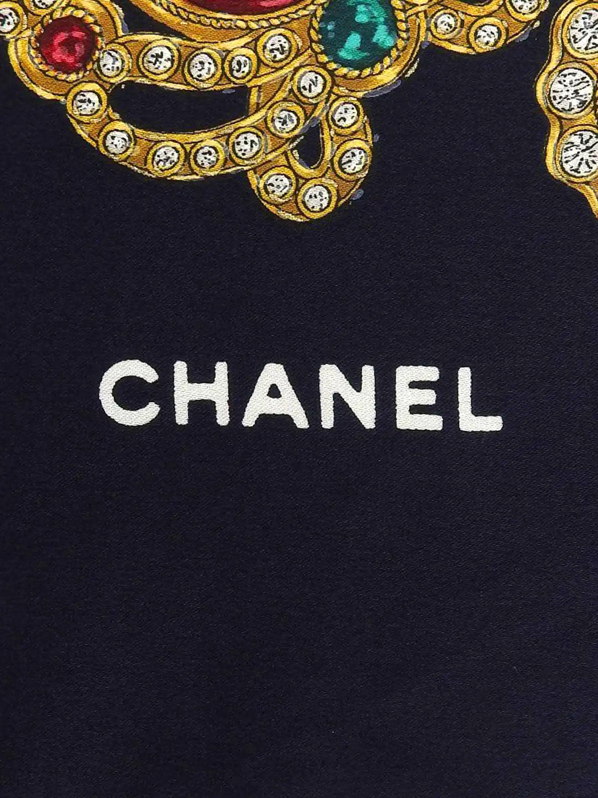 グリポワジュエリーパターンスカーフ ダークネイビー/マルチ