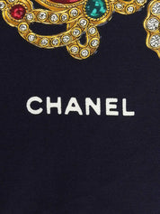 グリポワジュエリーパターンスカーフ ダークネイビー/マルチ