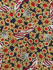 グリポワジュエリーパターンスカーフ ダークネイビー/マルチ