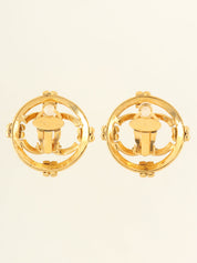 1993年製 ラウンドCCマークカットアウトイヤリング ゴールド