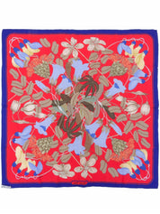 カレ90　Flora Graecaパターンデザイン　レッド/マルチ