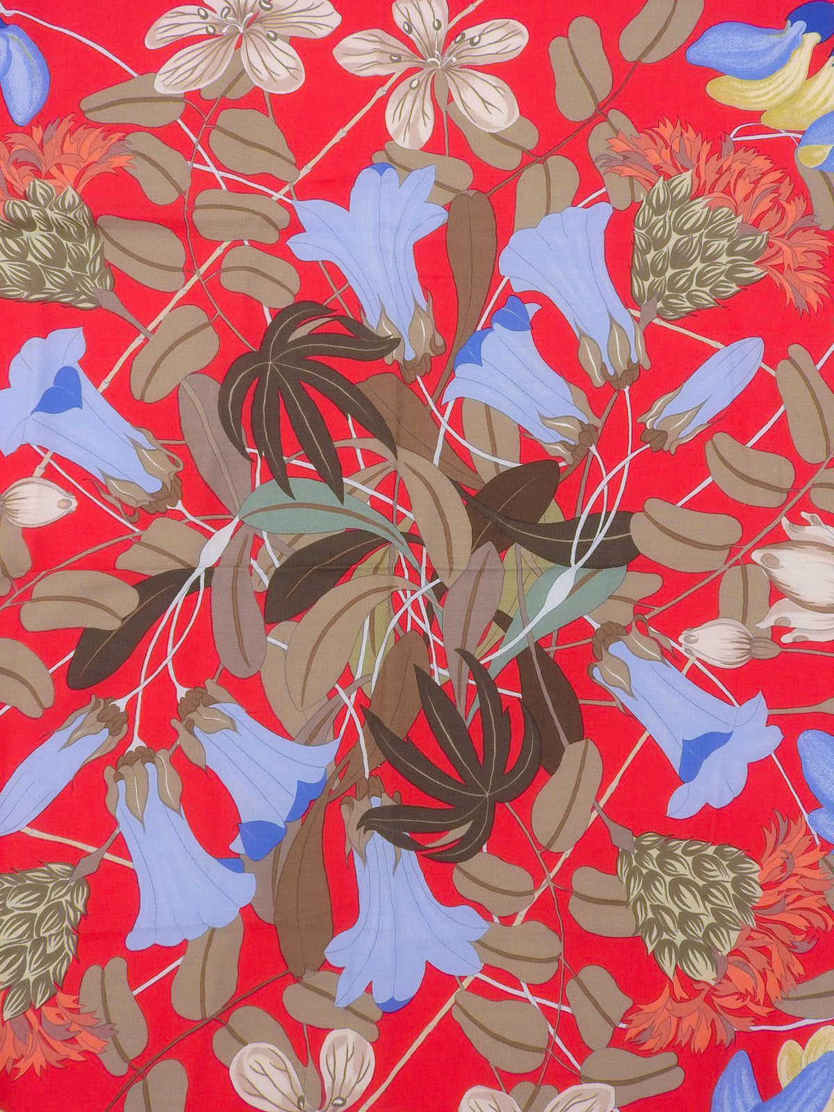 カレ90　Flora Graecaパターンデザイン　レッド/マルチ