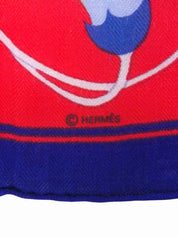 カレ90　Flora Graecaパターンデザイン　レッド/マルチ