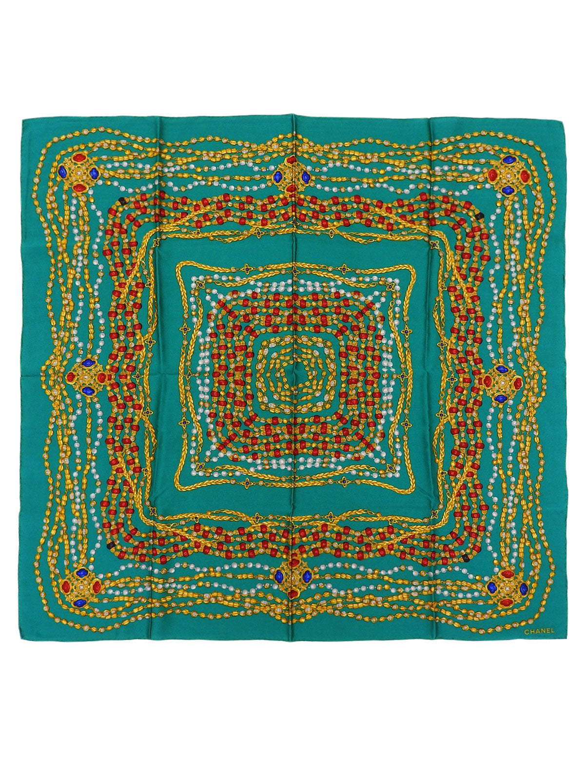 Gripois Gerrie图案围巾 绿色/多色