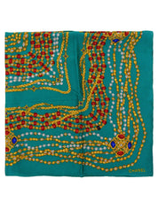 Gripois Gerrie图案围巾 绿色/多色