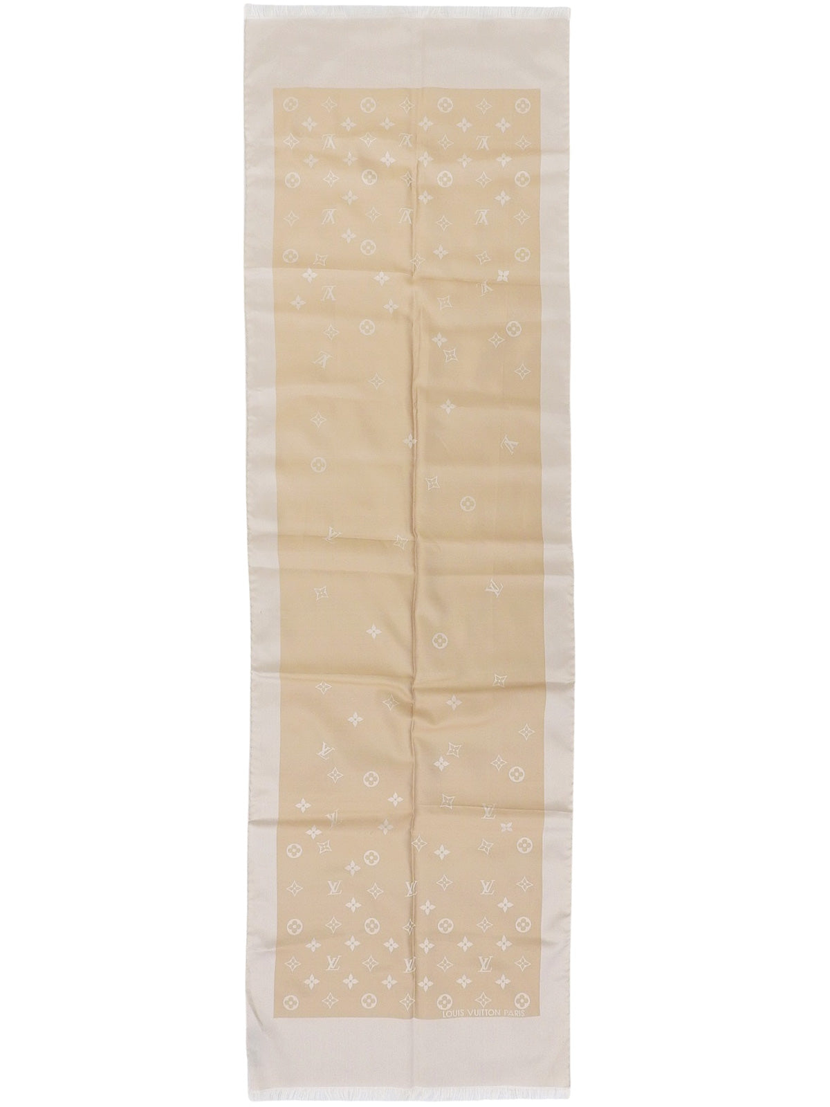Monogram pattern scarf in beige