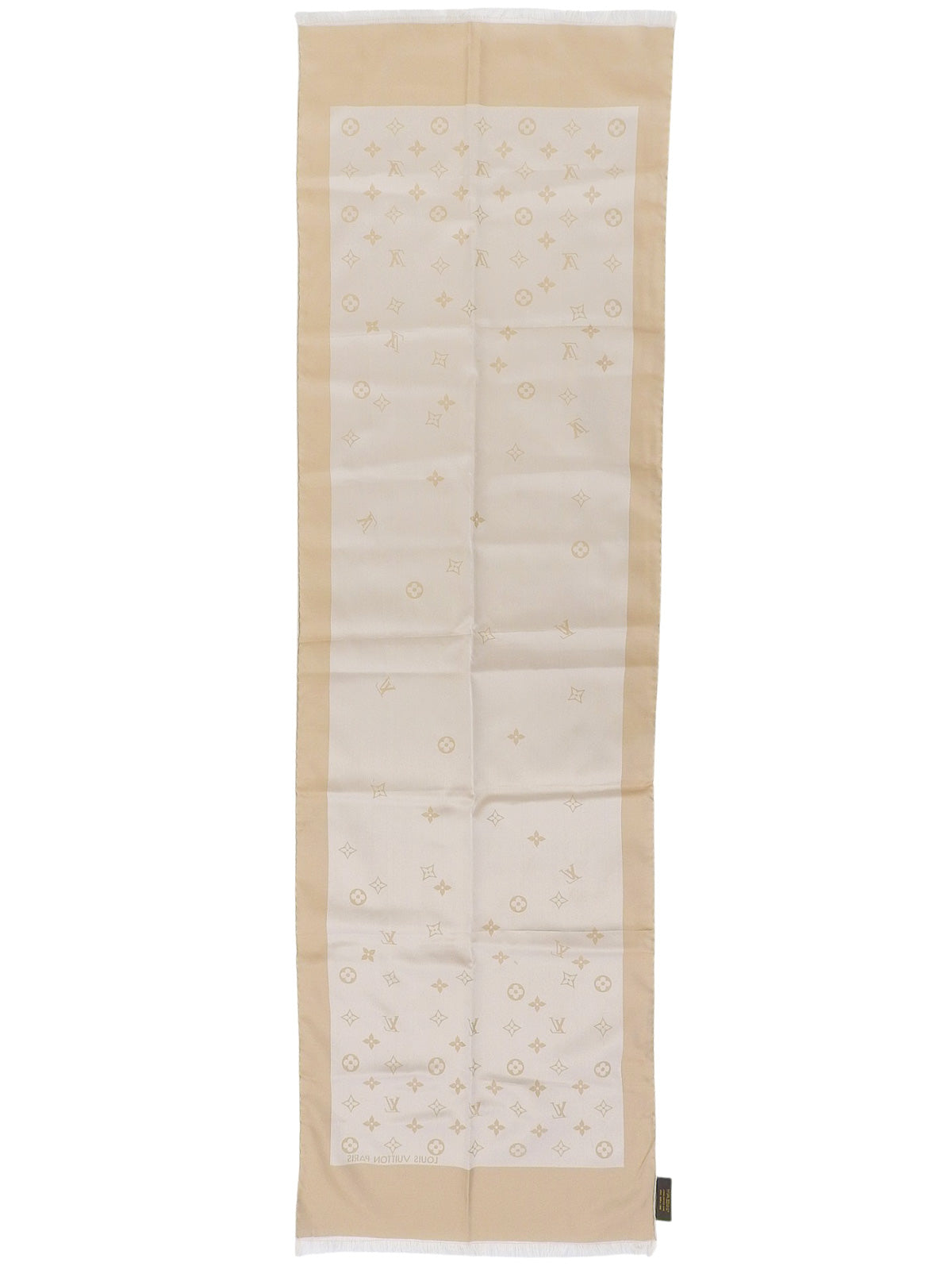 Monogram pattern scarf in beige
