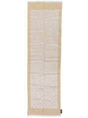 Monogram pattern scarf in beige