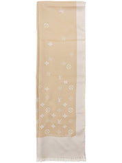 モノグラムパターンスカーフ ベージュ