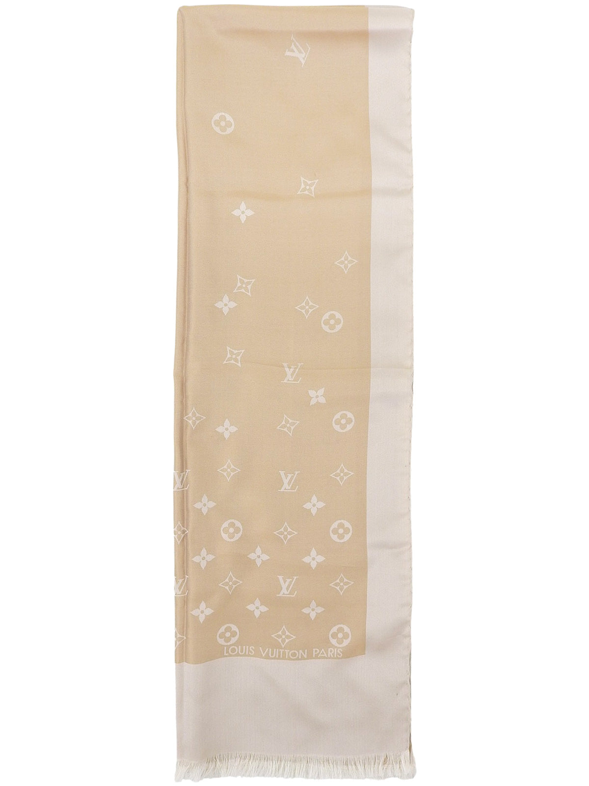 米色字母图案围巾