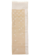 Monogram pattern scarf in beige