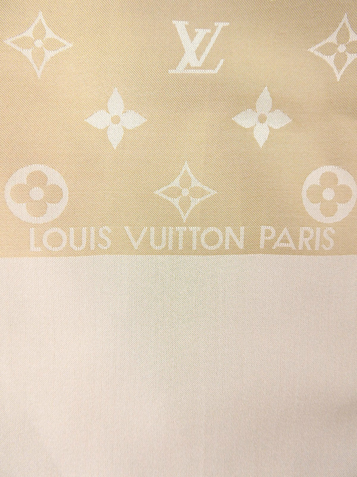 Monogram pattern scarf in beige