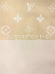 Monogram pattern scarf in beige