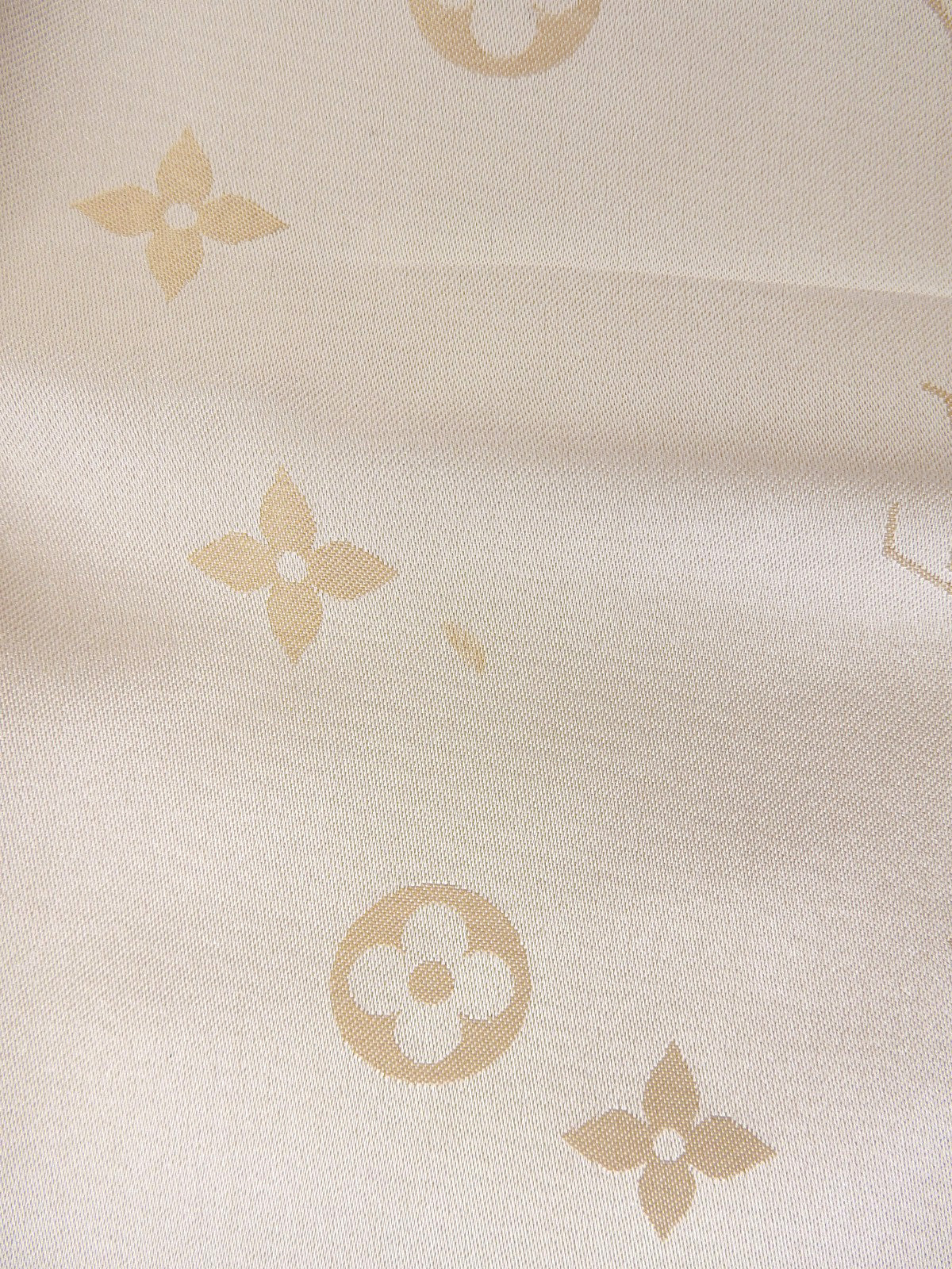 Monogram pattern scarf in beige
