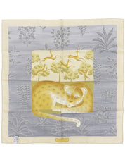 アニマルデザインスカーフ グレー/ベージュ