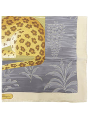 アニマルデザインスカーフ グレー/ベージュ