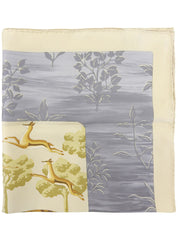 アニマルデザインスカーフ グレー/ベージュ