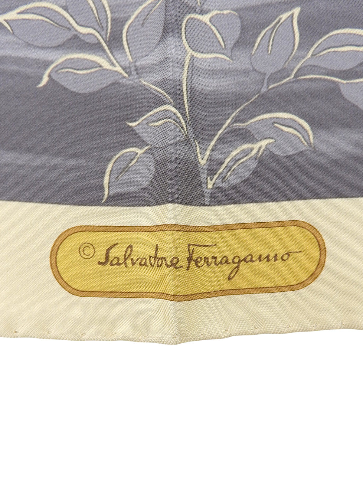 アニマルデザインスカーフ グレー/ベージュ