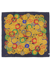 胸针图案围巾 黑色/多色