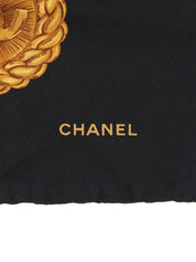 ブローチパターンスカーフ ブラック/マルチ