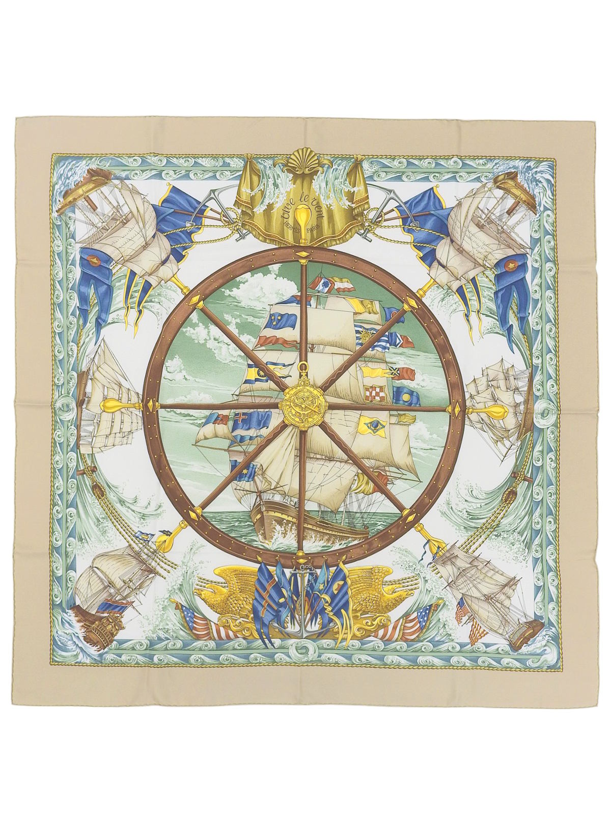 カレ90 Vive le vent ベージュ/マルチ