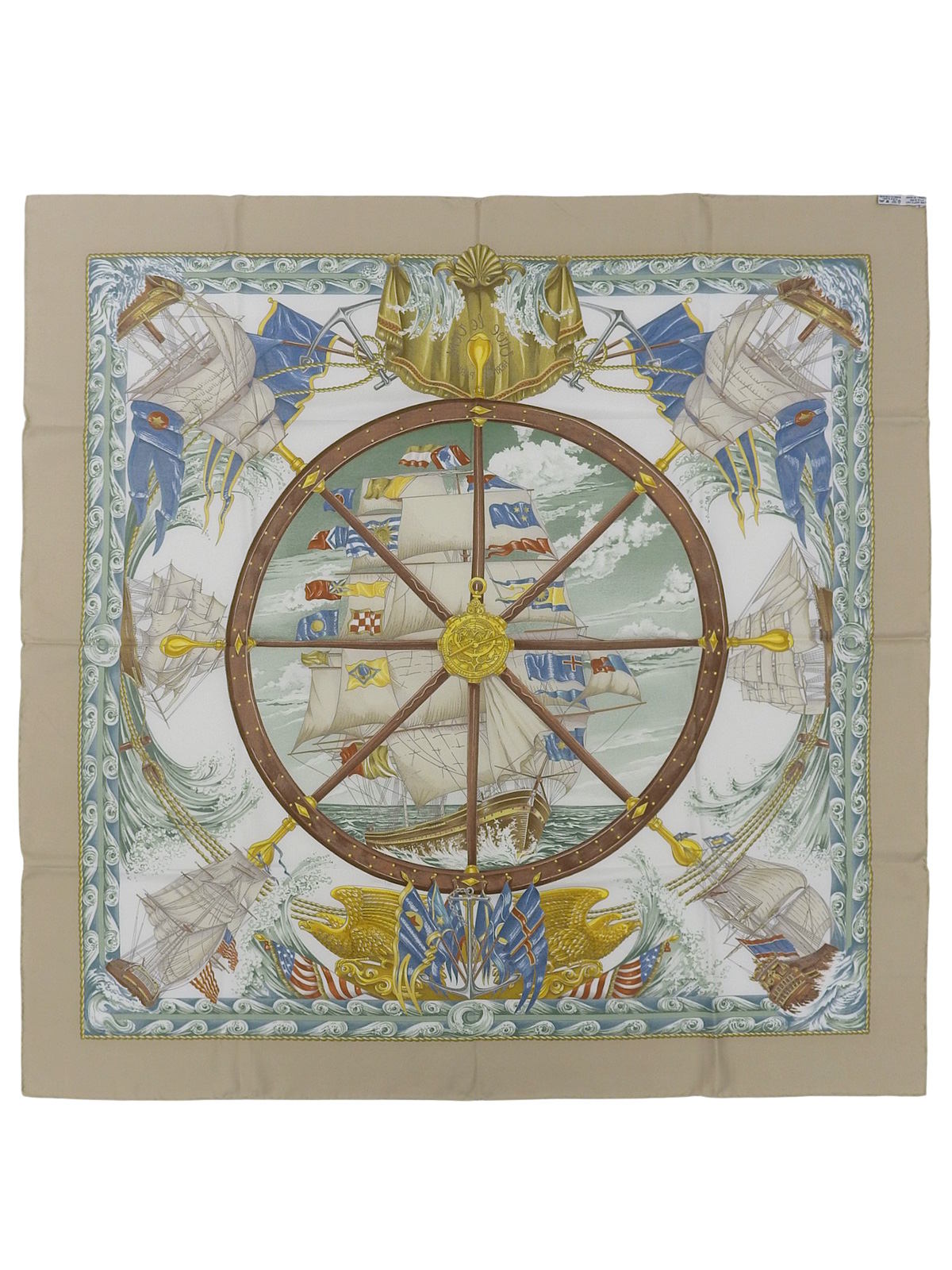 Carré 90 Vive le vent 米色/多色