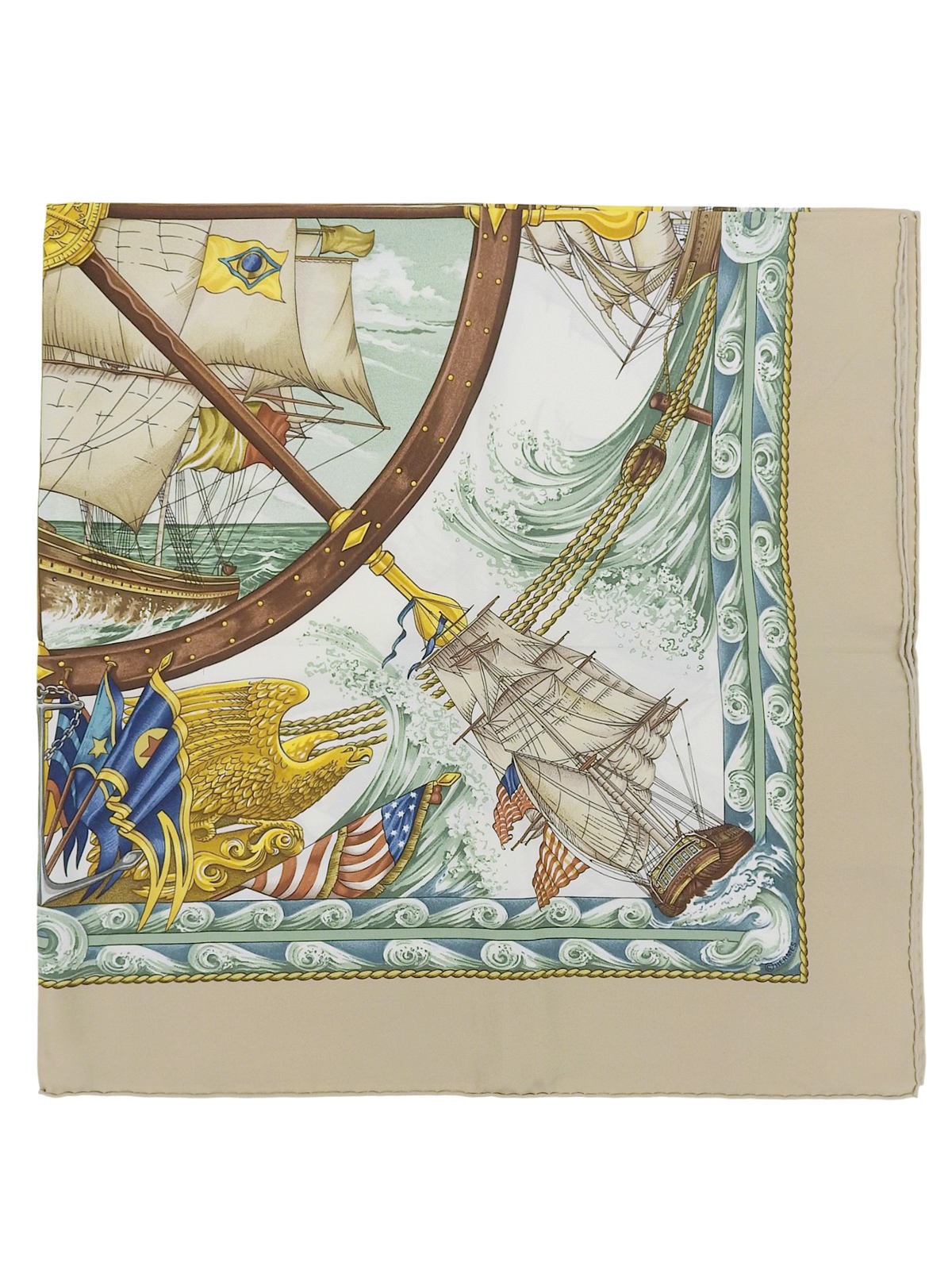 Carré 90 Vive le vent 米色/多色