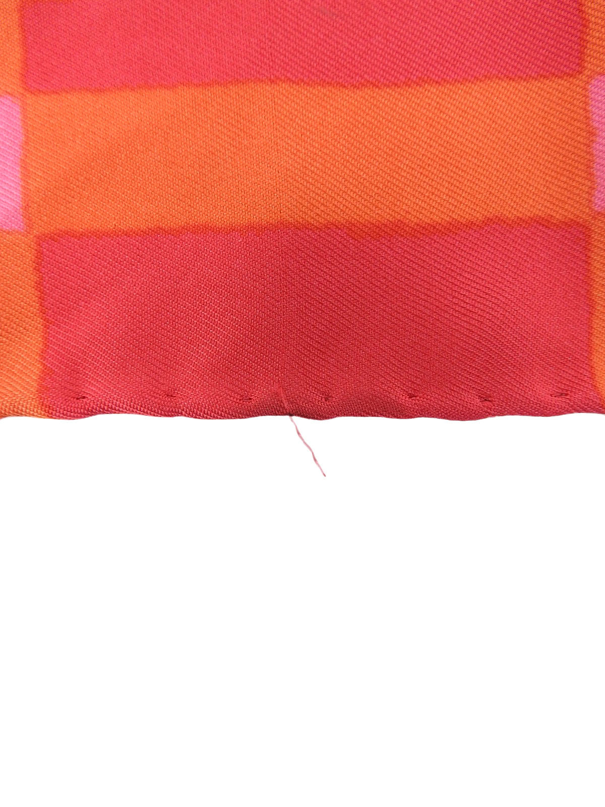 フラワーチェックパターンスカーフ ピンク/オレンジ/マルチ