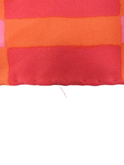 フラワーチェックパターンスカーフ ピンク/オレンジ/マルチ