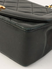 1990年頃製 ダイアナフラップチェーンバッグ22cm ブラック