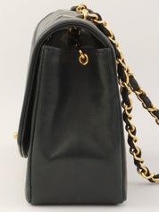 1990年頃製 ダイアナフラップチェーンバッグ22cm ブラック