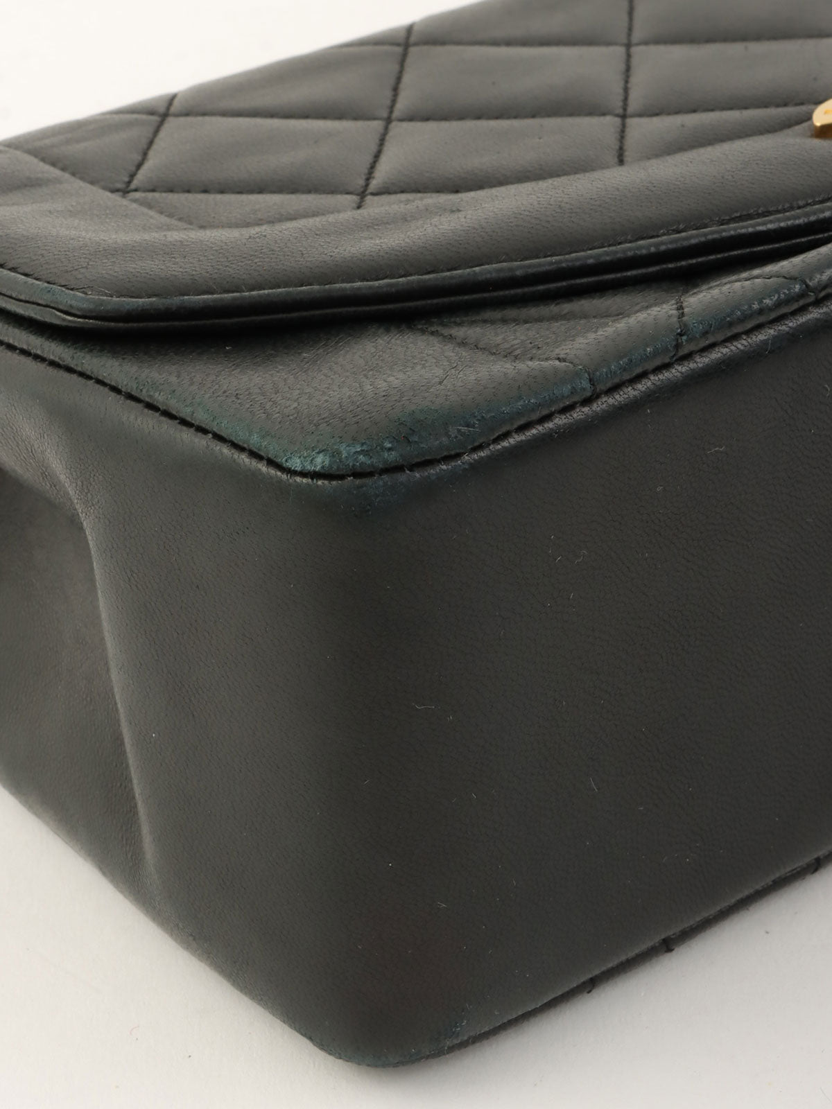 1990年頃製 ダイアナフラップチェーンバッグ22cm ブラック