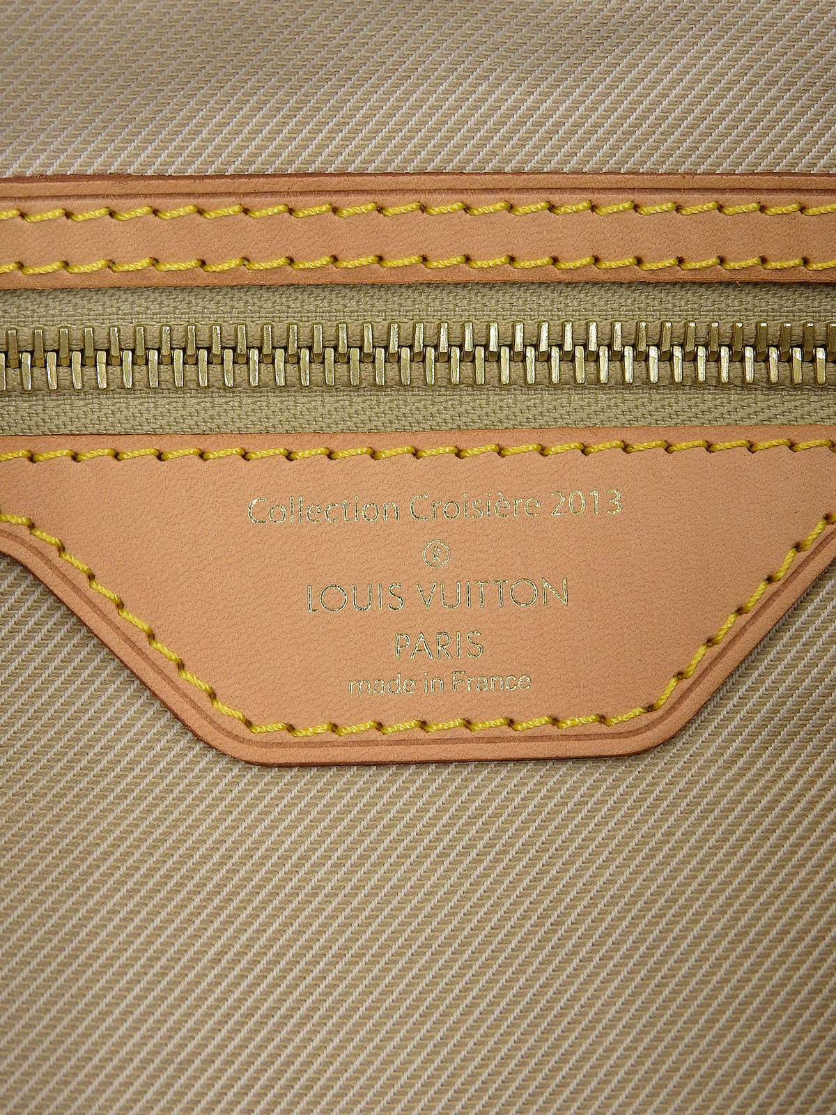 2012款牛仔布Monogram Stone Neverfull MM棕色手袋