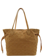 2012款牛仔布Monogram Stone Neverfull MM棕色手袋