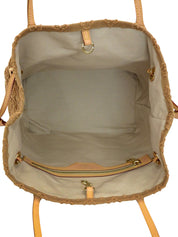 2012 Denim Monogram Stone Neverfull MM Brown