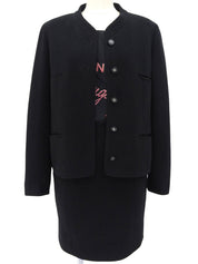 1996年製 ウールCCマークボタンセットアップ ブラック