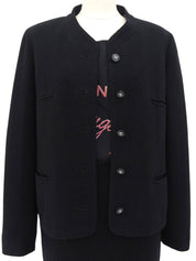 1996年製 ウールCCマークボタンセットアップ ブラック