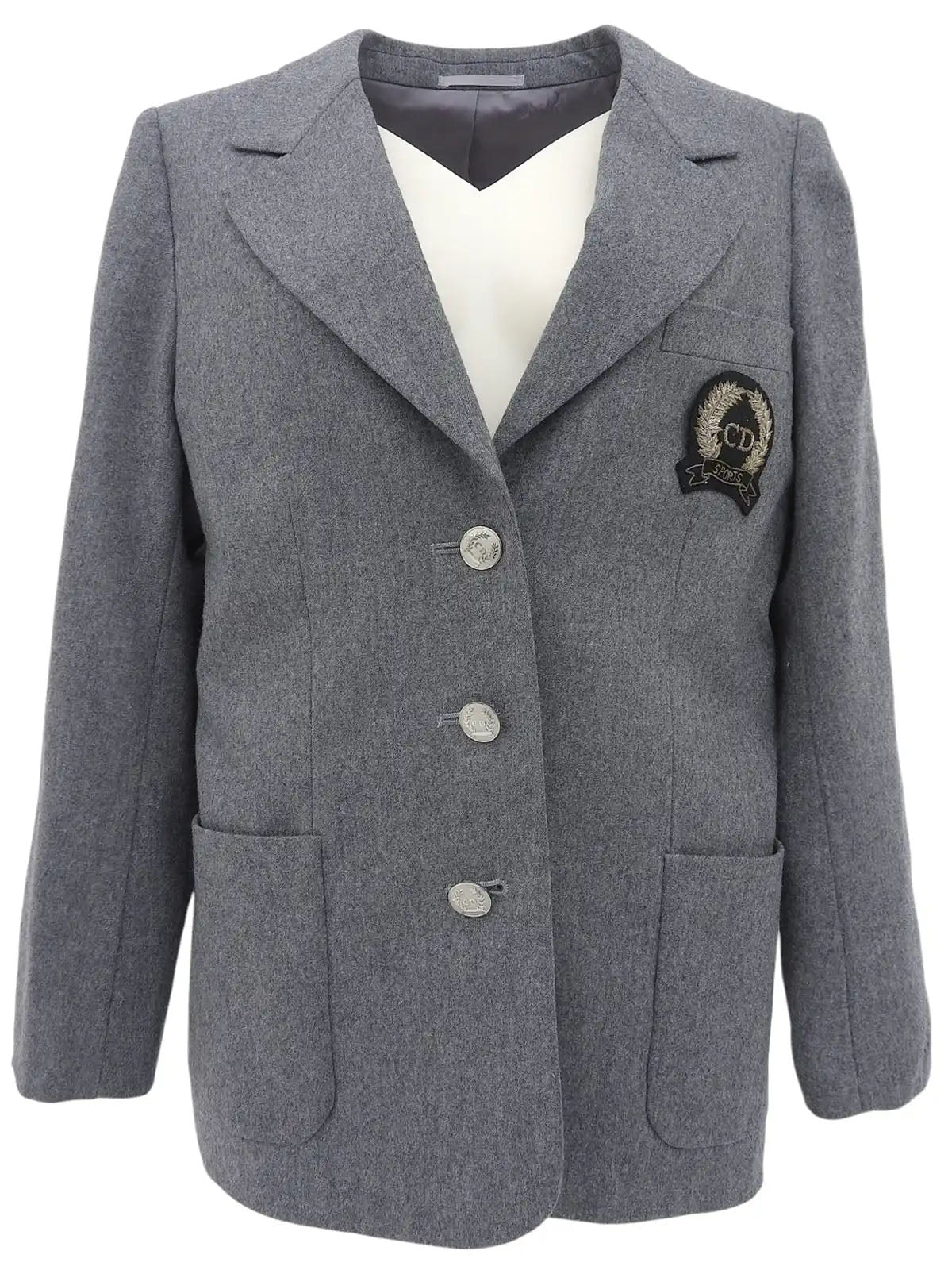 ロゴエンブレムワッペンジャケット グレー