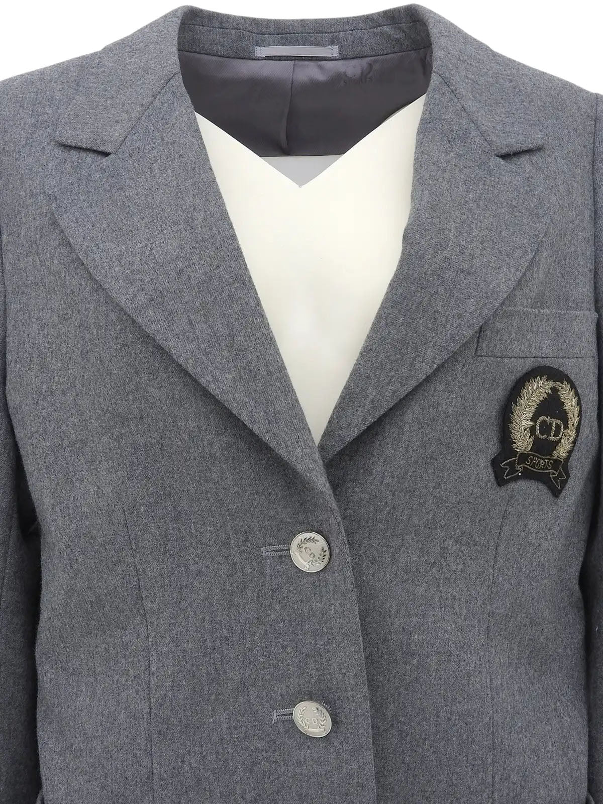 ロゴエンブレムワッペンジャケット グレー