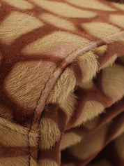 Circa 2000 Harakojiraffe Pattern 2.55 Chain Handbag, Beige