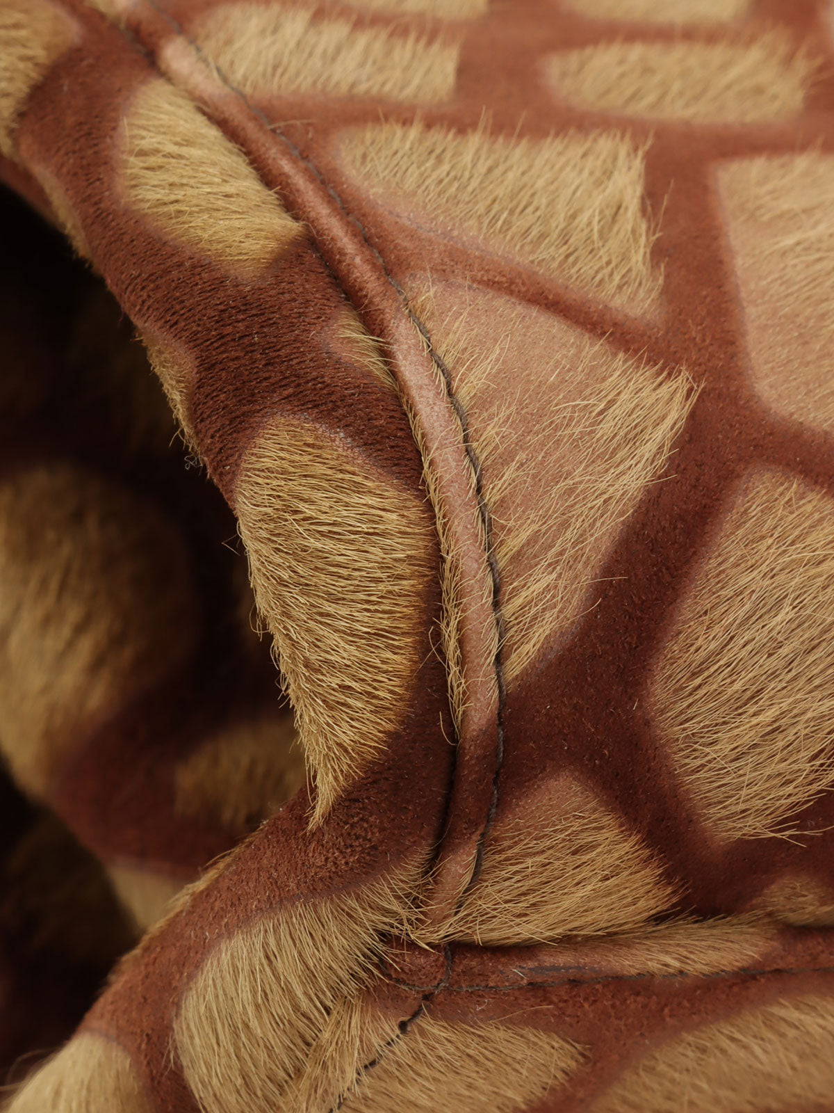 2000年頃 ハラコジラフパターン2.55チェーンハンドバッグ ベージュ