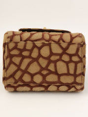 Circa 2000 Harakojiraffe Pattern 2.55 Chain Handbag, Beige