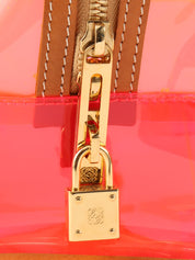 Anagram Amazona Clear Boston Bag in Orange/Pink