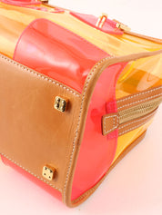 Anagram Amazona Clear Boston Bag in Orange/Pink