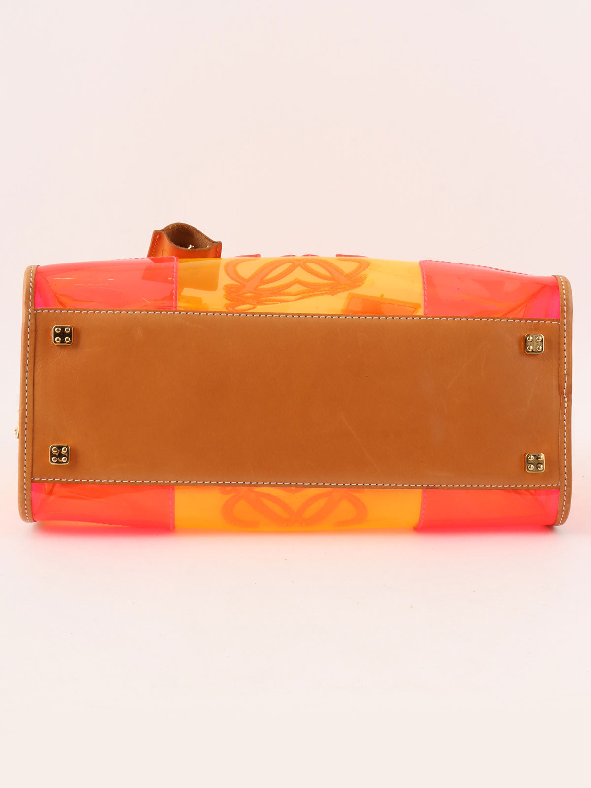 Anagram Amazona Clear Boston Bag in Orange/Pink