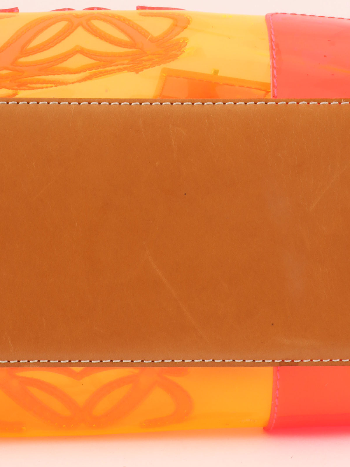 アナグラムアマソナクリアボストンバッグ オレンジ/ピンク